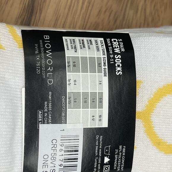 Sailor Moon Crystal Crew Socks Womens One Size Anime Manga Bioworld Set Of 5 New - Picture 3 of 6